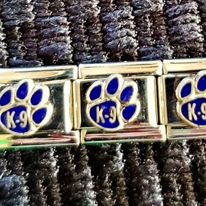🛍BOGO 50% OFF❗NWOT 🚔🐾 Custom Made K-9 Paw Italian Charm